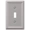 Amerelle Wall Plate, Number of Gangs: 1 Steel, Brushed Nickel Finish, Gray 149TBN - alternate 3